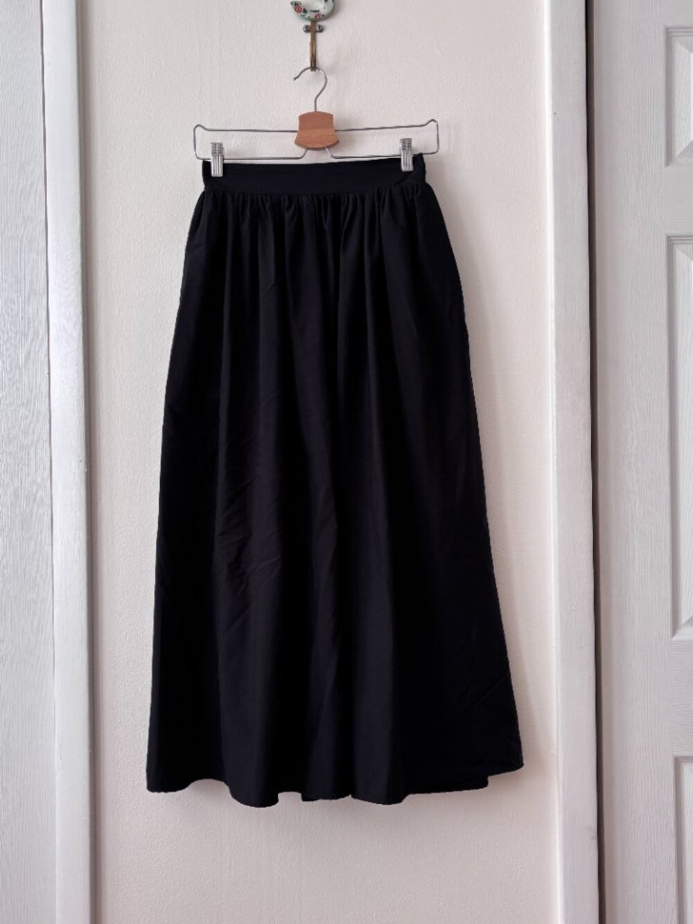 Mare Mare x Anthropologie A-Line Midi Skirt in Black - Picture 4 of 9